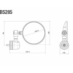 Hot MC-Spejl – Rizoma Spy-R Ø80 Styrende Spejl Sølv BS285A
