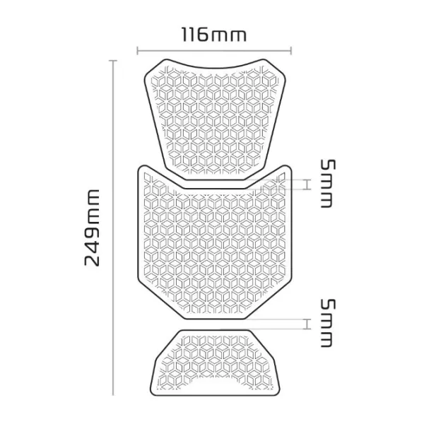 Outlet Oxford MC-Tankpad – Gripper Adv Tank Pad OX801