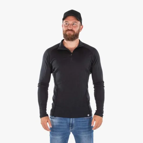 Sale Rusty Stitches MC-Thermoundertøj – Merino Baselayer Long Sleeve Half Zip