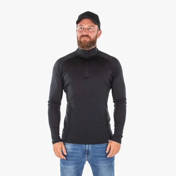 Sale Rusty Stitches MC-Thermoundertøj – Merino Baselayer Long Sleeve Half Zip