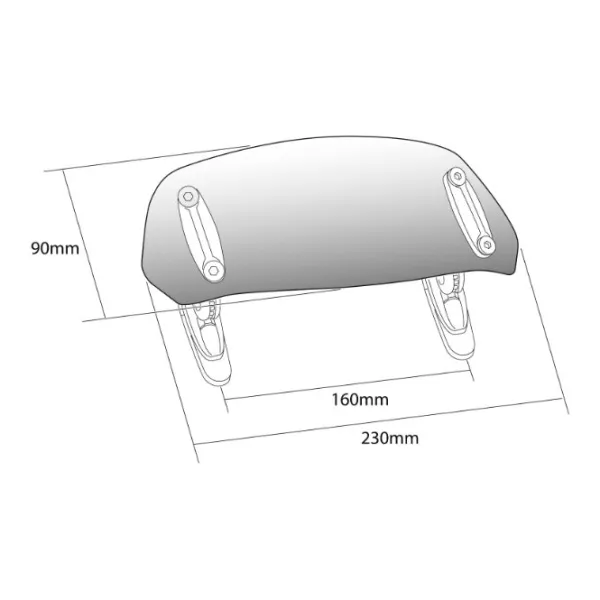 Online Puig MC-Vindskærm – Justerbar Klar 90×220 MM