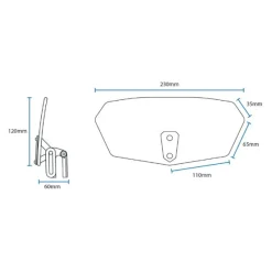 Outlet Oxford MC-Visir – Windshield Clear 260 X 125mm OX846