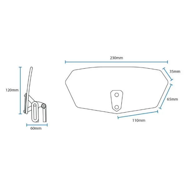 Outlet Oxford MC-Visir – Windshield Clear 260 X 125mm OX846