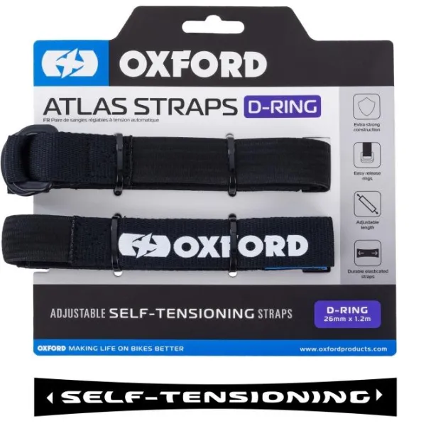 Online Oxford Atlas D-Ring 26mm x 1.2M Black (Pair) OX324