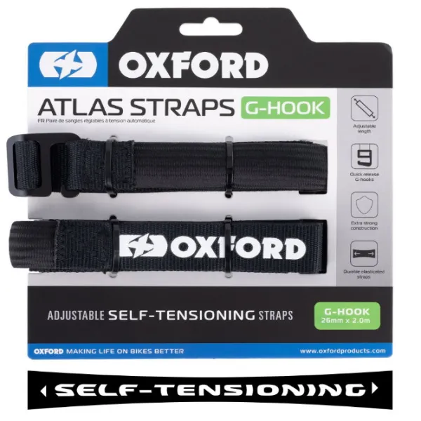 Sale Oxford – Atlas G-Hook 26mm x 2.0M Black (Pair) OX309