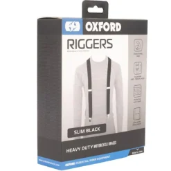 Oxford Seler til MC-bukser – Riggers Sort Tynd CA065